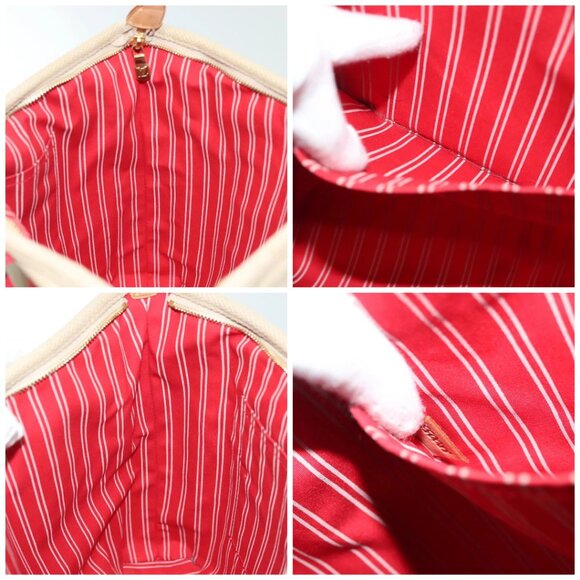 LOUIS VUITTON Antigua Cabas MM Tote Bag Beige Red M40035 LV Auth 137279 - Picture 16 of 16